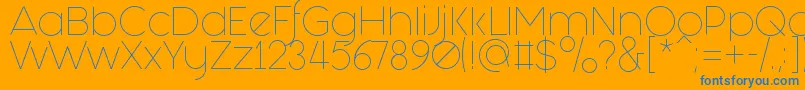 FashionFetishLight Font – Blue Fonts on Orange Background