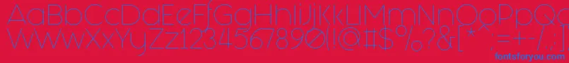Шрифт FashionFetishLight – синие шрифты на красном фоне
