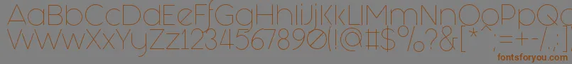 FashionFetishLight Font – Brown Fonts on Gray Background