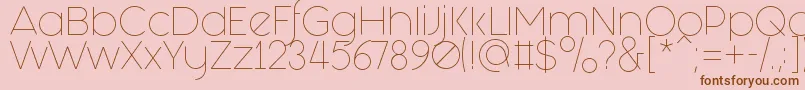 FashionFetishLight Font – Brown Fonts on Pink Background