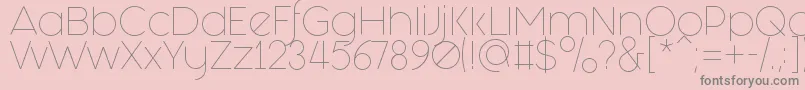 FashionFetishLight Font – Gray Fonts on Pink Background