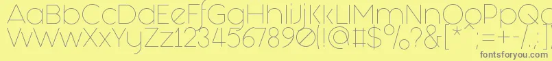 FashionFetishLight Font – Gray Fonts on Yellow Background