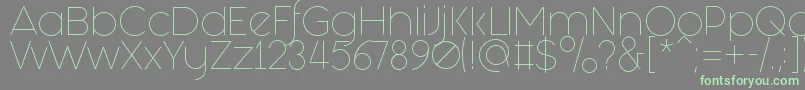 FashionFetishLight Font – Green Fonts on Gray Background