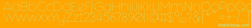 FashionFetishLight-Schriftart – Grüne Schriften auf orangefarbenem Hintergrund