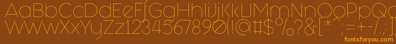 FashionFetishLight Font – Orange Fonts on Brown Background