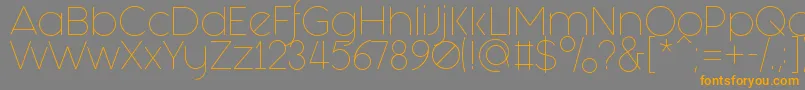 FashionFetishLight Font – Orange Fonts on Gray Background