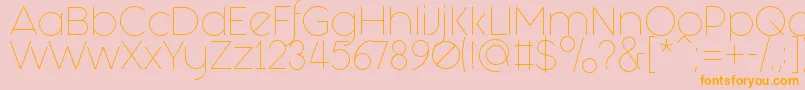 FashionFetishLight-Schriftart – Orangefarbene Schriften auf rosa Hintergrund