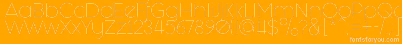 FashionFetishLight Font – Pink Fonts on Orange Background