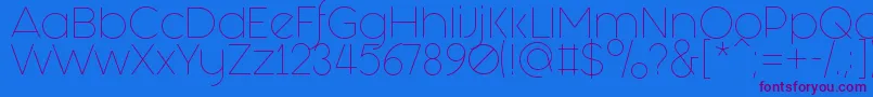 FashionFetishLight Font – Purple Fonts on Blue Background