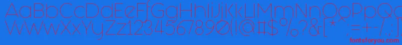 FashionFetishLight Font – Red Fonts on Blue Background