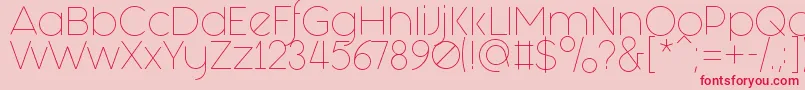 FashionFetishLight Font – Red Fonts on Pink Background