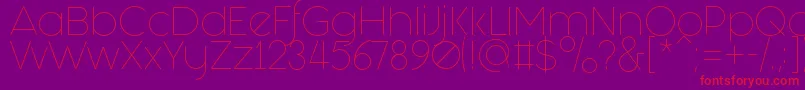 FashionFetishLight Font – Red Fonts on Purple Background