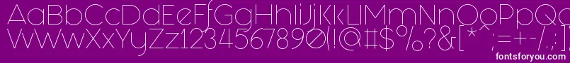 FashionFetishLight Font – White Fonts on Purple Background