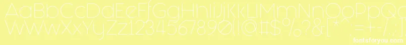 FashionFetishLight Font – White Fonts on Yellow Background