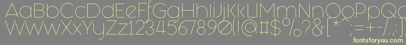 FashionFetishLight Font – Yellow Fonts on Gray Background