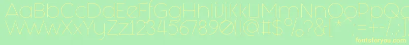 FashionFetishLight Font – Yellow Fonts on Green Background
