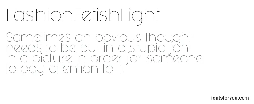 FashionFetishLight Font