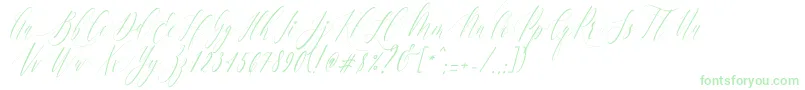 フォントCharlotteCalligraphySlantR1 – 緑のフォント