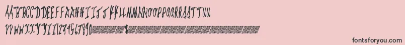 Giftcards Font – Black Fonts on Pink Background