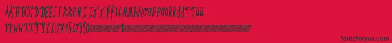 Giftcards Font – Black Fonts on Red Background