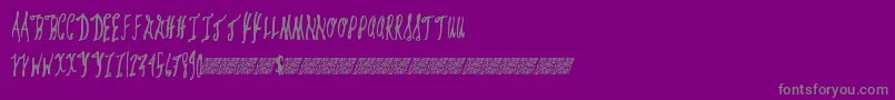 Giftcards Font – Gray Fonts on Purple Background