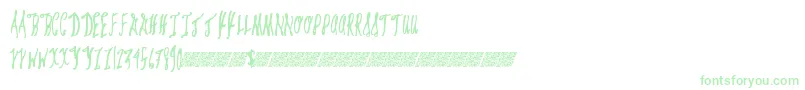 Giftcards Font – Green Fonts on White Background