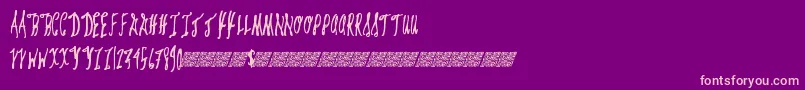 Giftcards Font – Pink Fonts on Purple Background