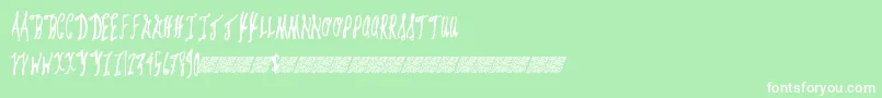 Giftcards Font – White Fonts on Green Background