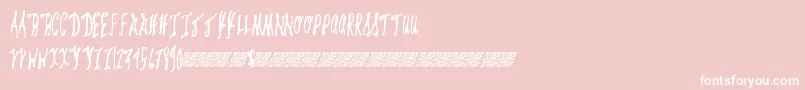 Giftcards Font – White Fonts on Pink Background