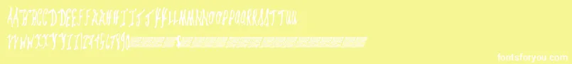 Giftcards Font – White Fonts on Yellow Background