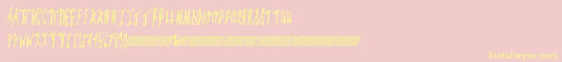 Giftcards Font – Yellow Fonts on Pink Background