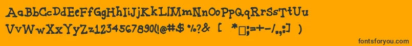 Joannemarkerserif Font – Black Fonts on Orange Background