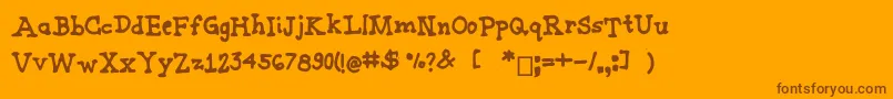 Joannemarkerserif Font – Brown Fonts on Orange Background