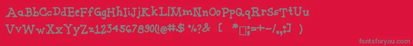 Joannemarkerserif Font – Gray Fonts on Red Background
