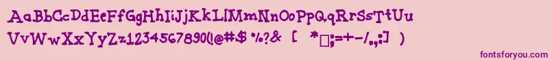 Joannemarkerserif Font – Purple Fonts on Pink Background