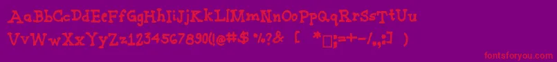 Joannemarkerserif Font – Red Fonts on Purple Background