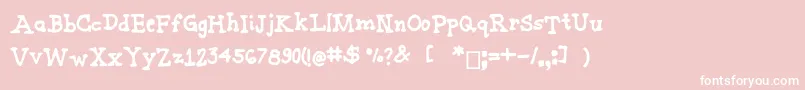 Joannemarkerserif Font – White Fonts on Pink Background