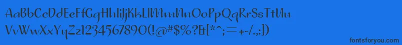 NoraitcTt Font – Black Fonts on Blue Background