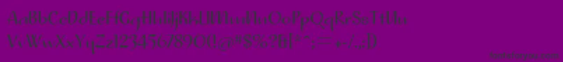 Fonte NoraitcTt – fontes pretas em um fundo violeta