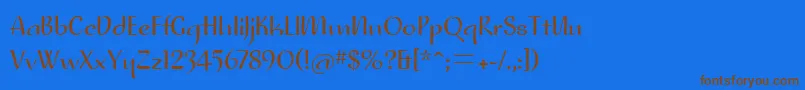 NoraitcTt Font – Brown Fonts on Blue Background