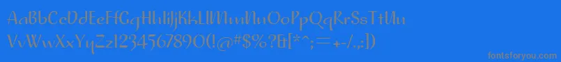 Weitere Informationen zur NoraitcTt-Schriftart NoraitcTt-Schriftart – Graue Schriften auf blauem Hintergrund