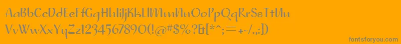 NoraitcTt-Schriftart – Graue Schriften auf orangefarbenem Hintergrund