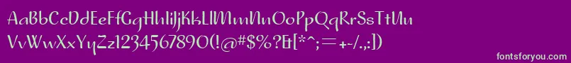 NoraitcTt Font – Green Fonts on Purple Background