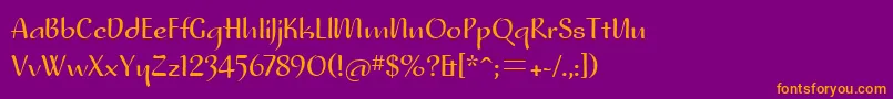 NoraitcTt Font – Orange Fonts on Purple Background