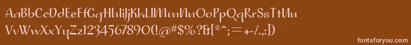 NoraitcTt Font – Pink Fonts on Brown Background