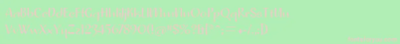 NoraitcTt-Schriftart – Rosa Schriften auf grünem Hintergrund