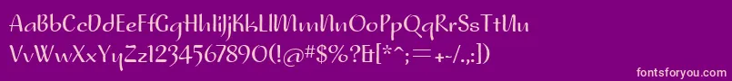 NoraitcTt Font – Pink Fonts on Purple Background