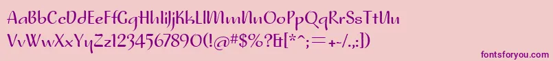 NoraitcTt Font – Purple Fonts on Pink Background
