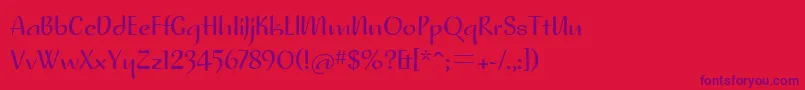 NoraitcTt Font – Purple Fonts on Red Background