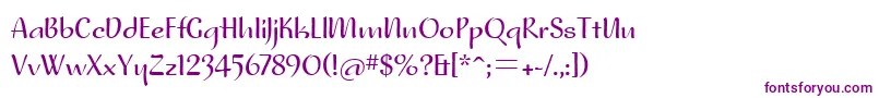 NoraitcTt Font – Purple Fonts on White Background